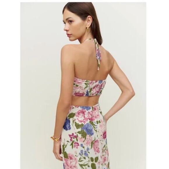 Reformation Womens Riya Dress Donna Multicolor Size 10 NWT - Picture 2 of 11